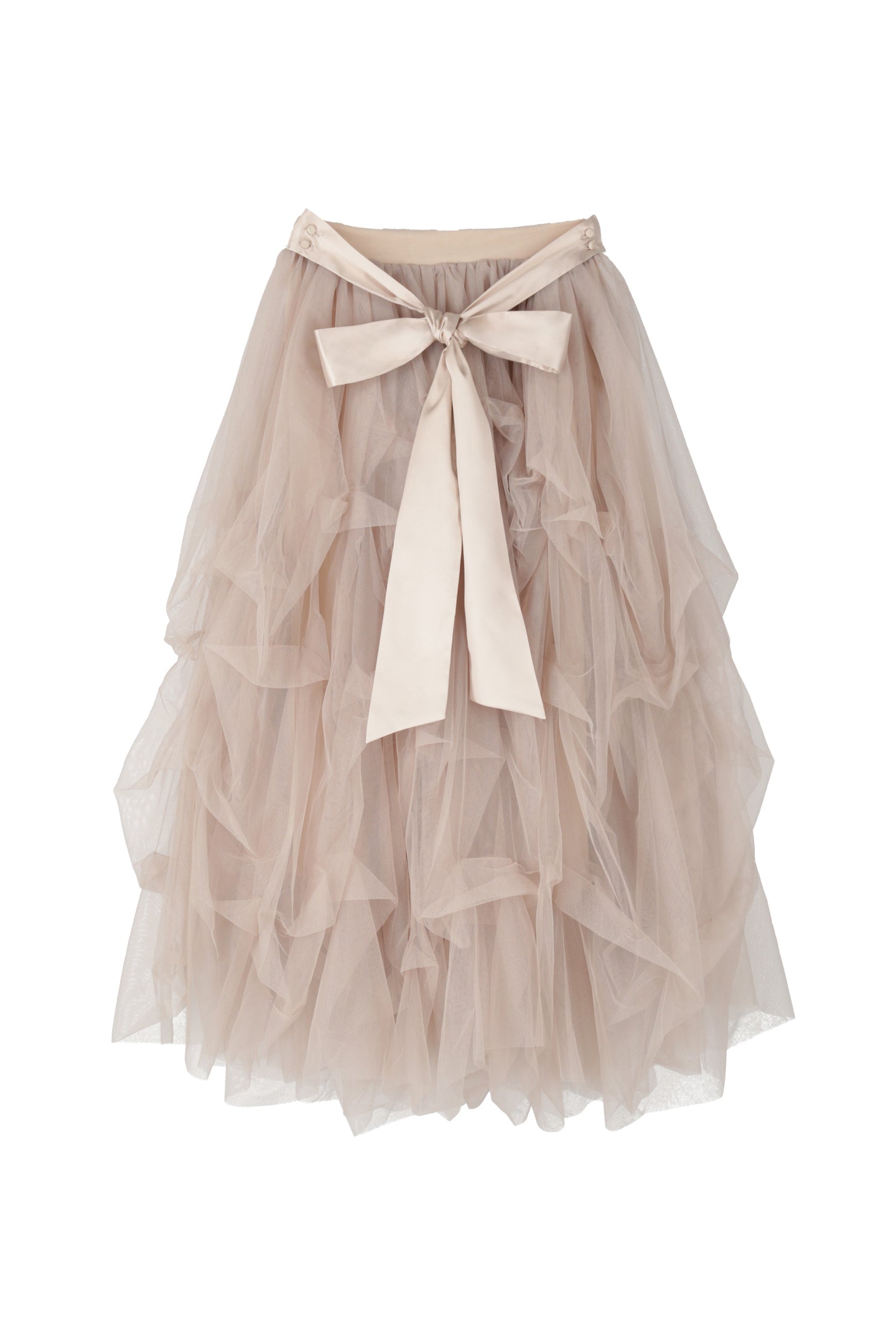 drape ribbon tulle skirt