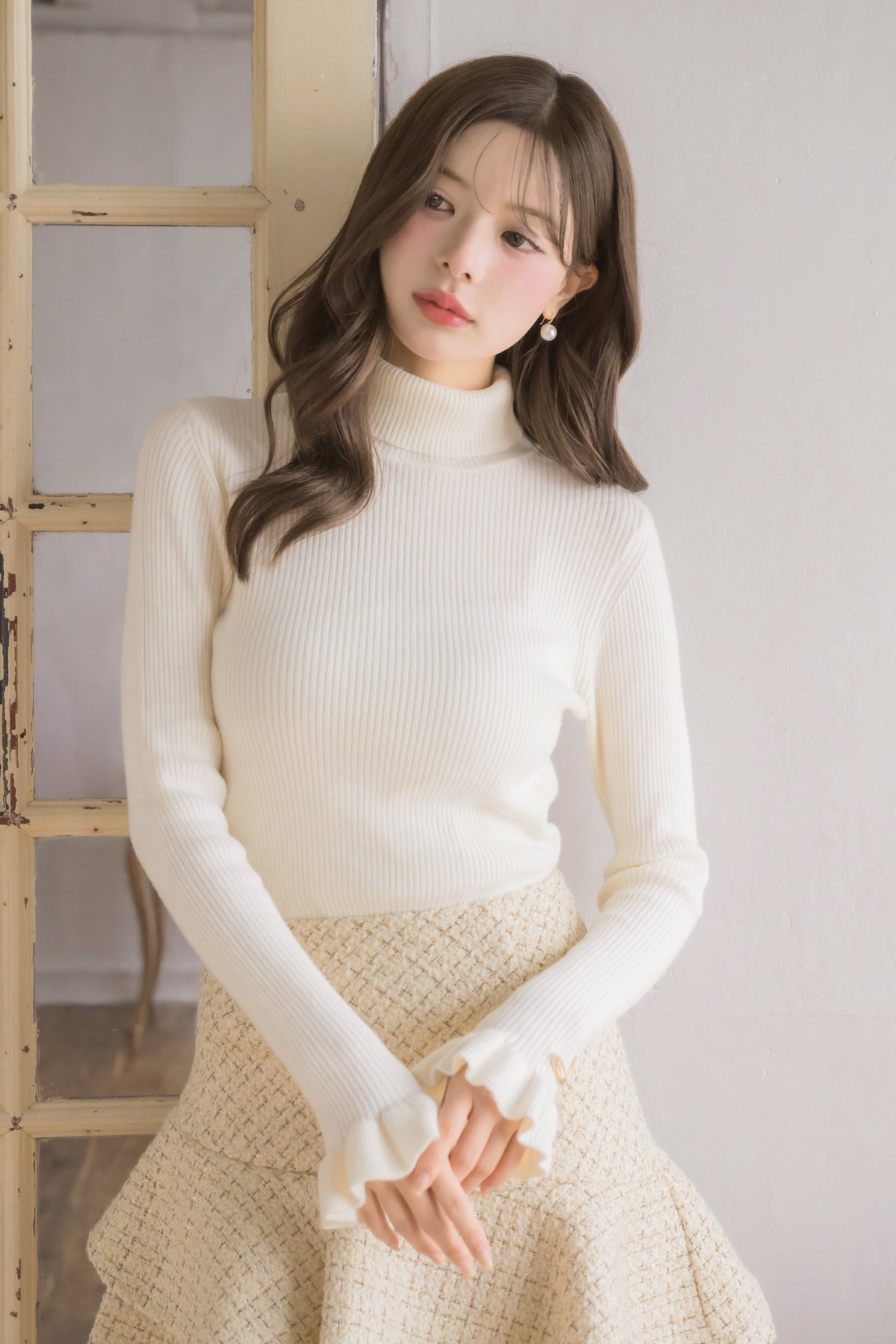 tweed whip mini skirt