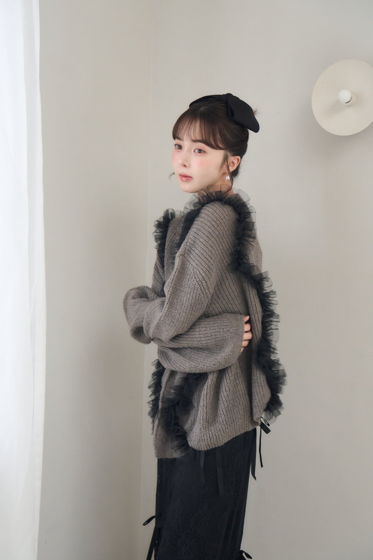 tulle big cardigan