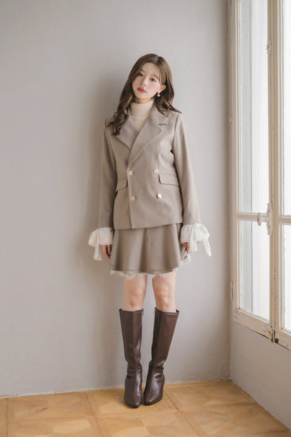 chiffon sleeve jacket