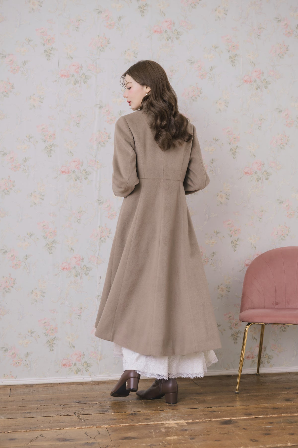 soft ribbon long coat