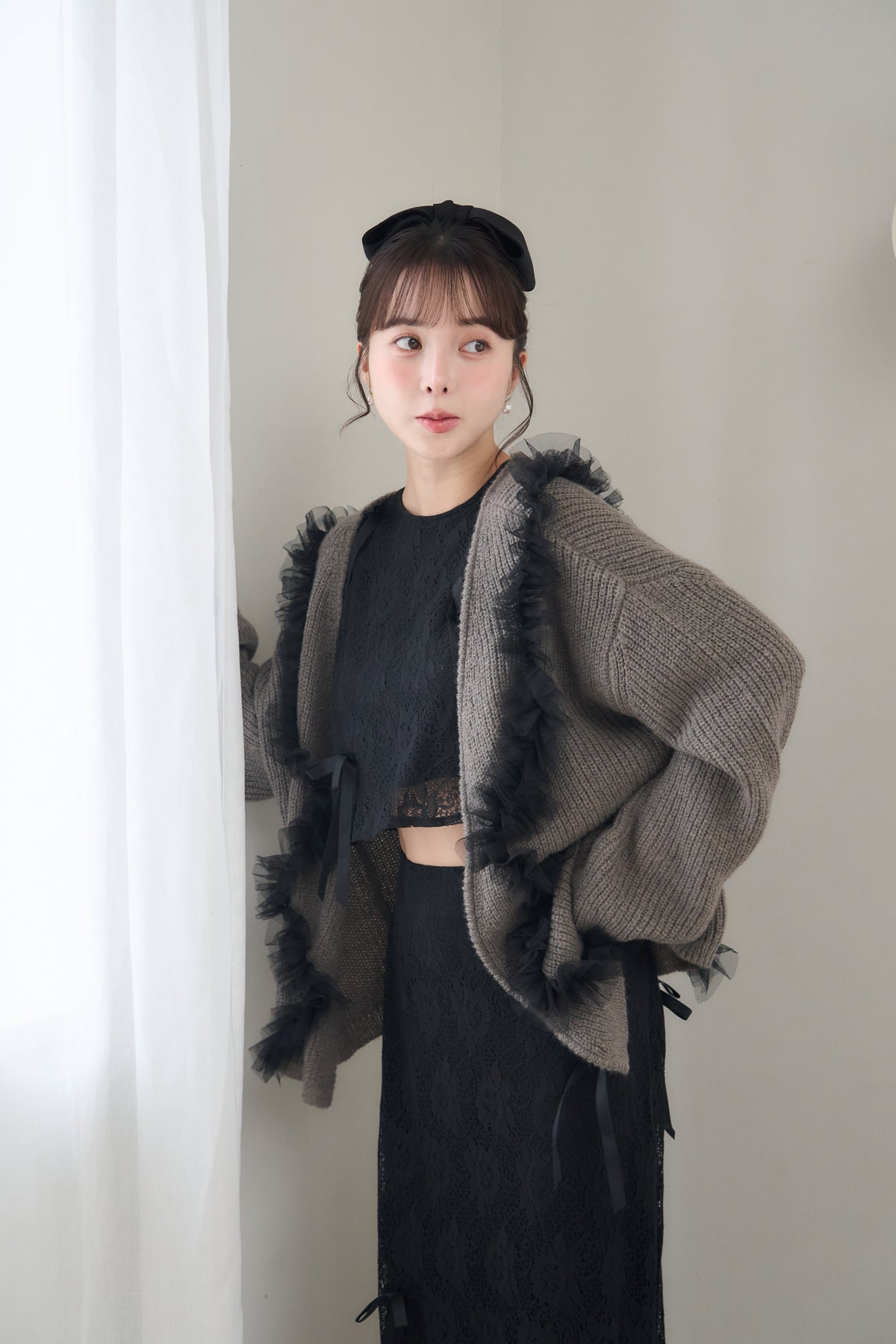 tulle big cardigan