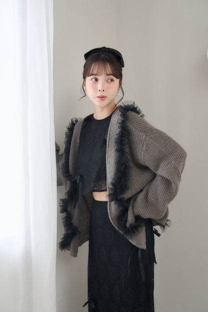 tulle big cardigan