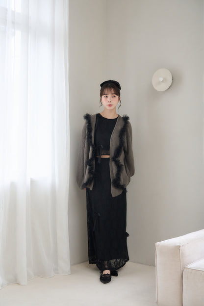 tulle big cardigan