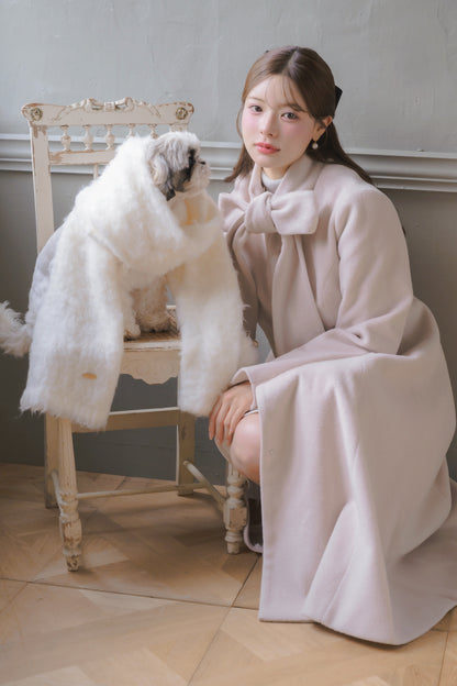 soft ribbon long coat