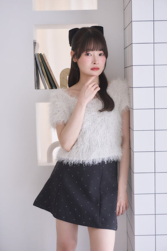 rhinestone mini skirt
