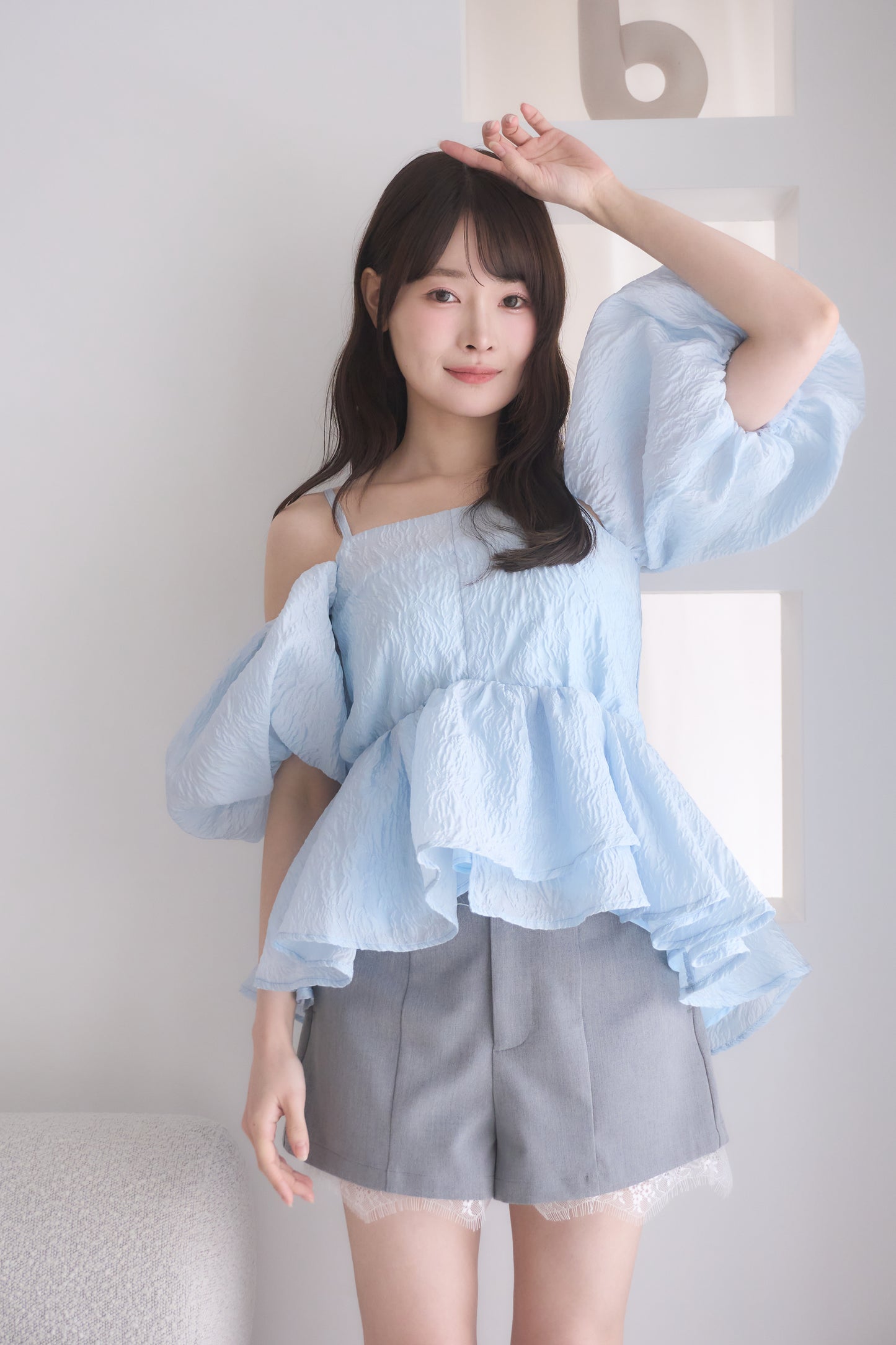 puff peplum variation tops