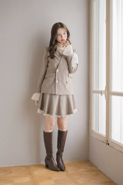 chiffon sleeve jacket
