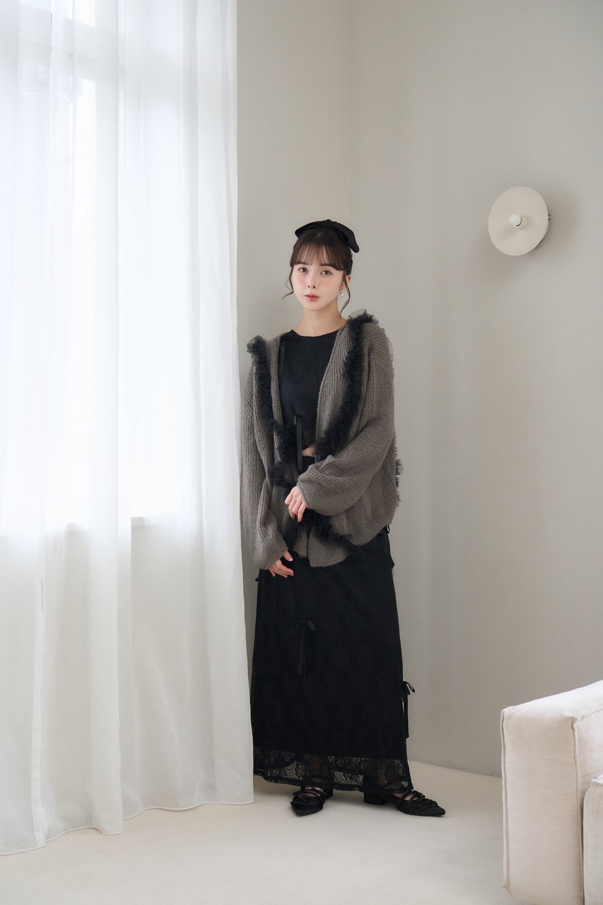 tulle big cardigan