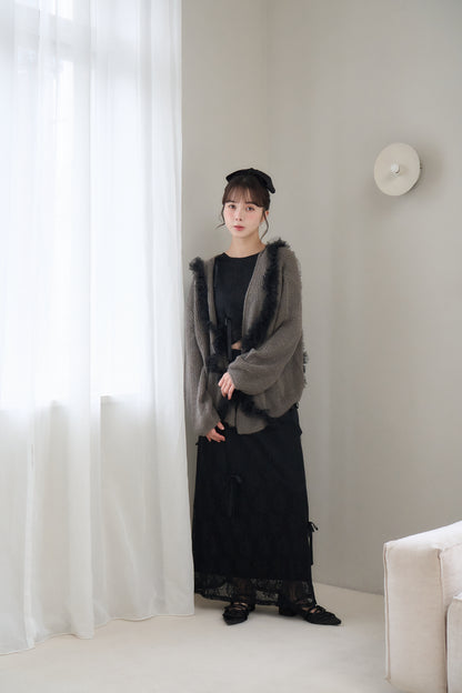 tulle big cardigan