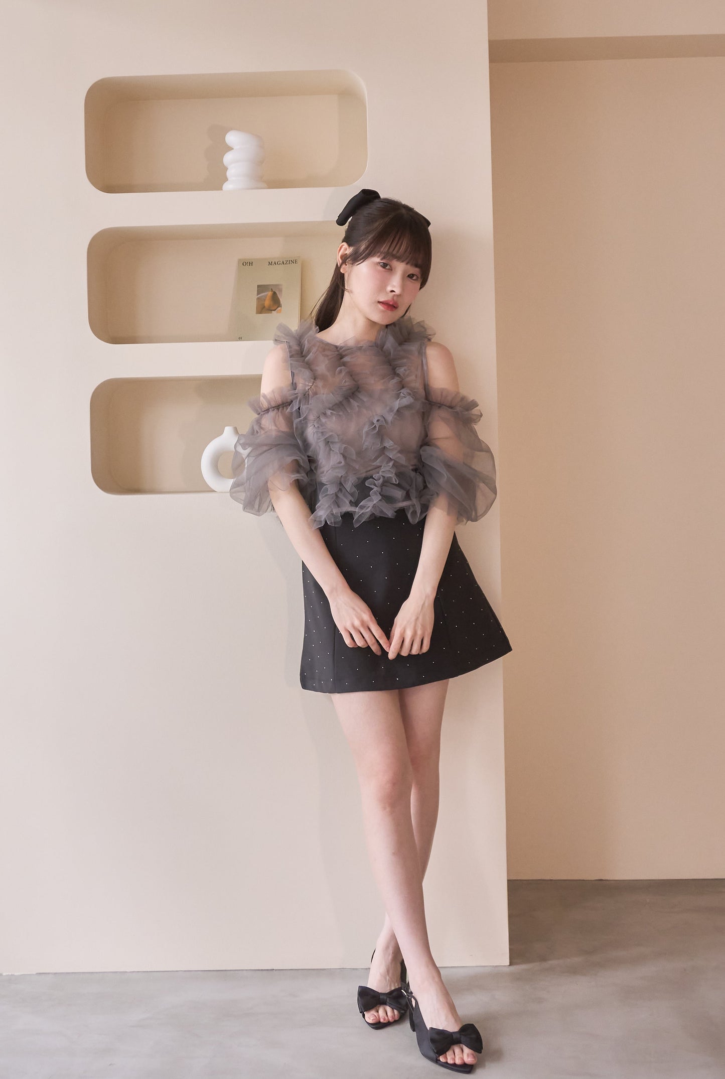 rhinestone mini skirt