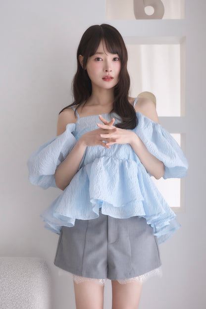 puff peplum variation tops