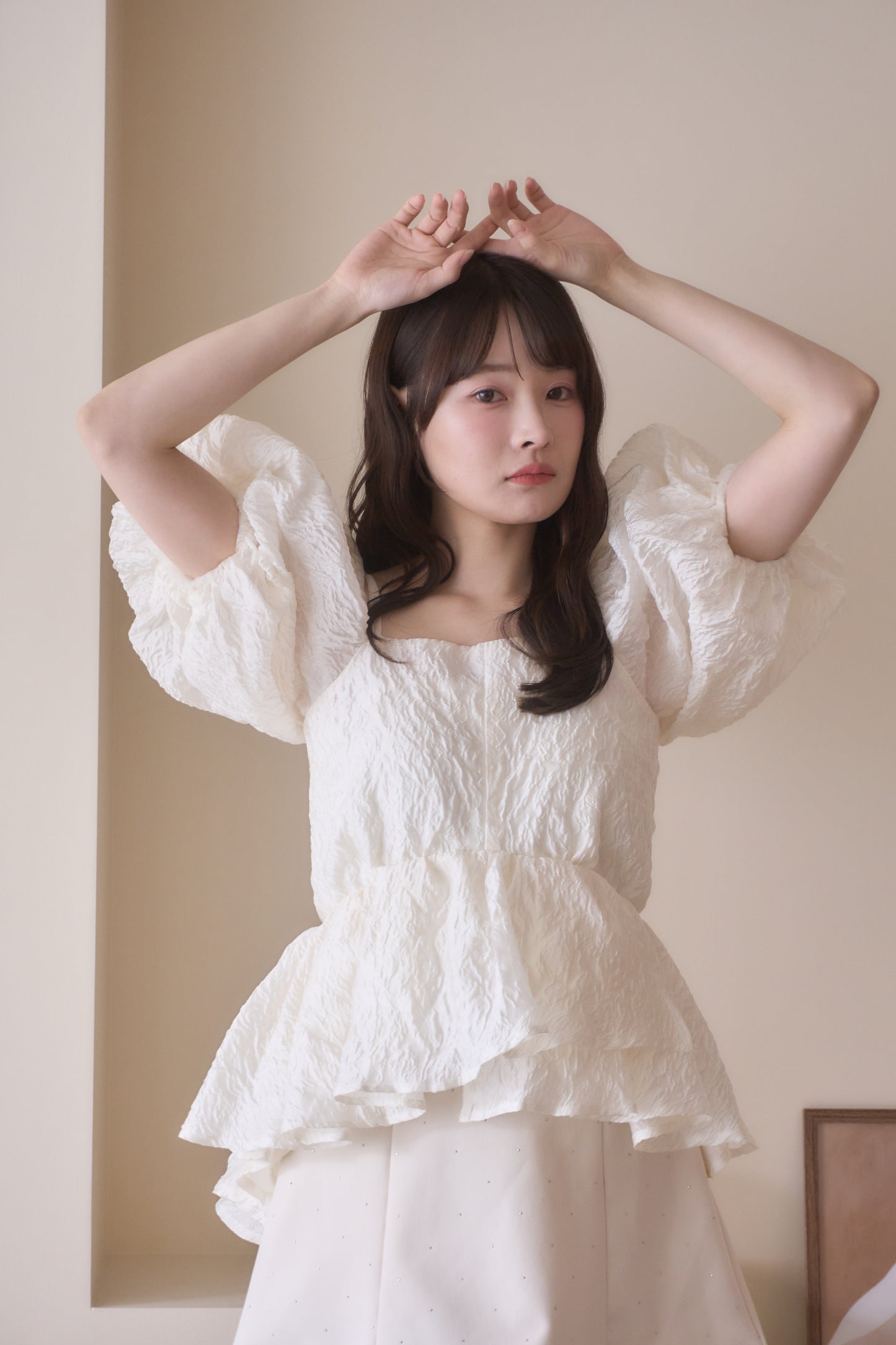 puff peplum variation tops