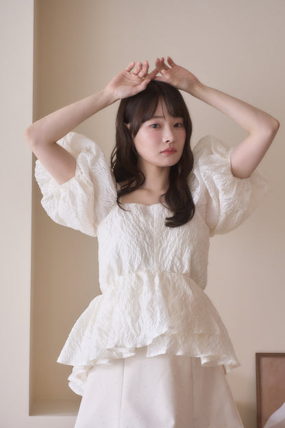 puff peplum variation tops