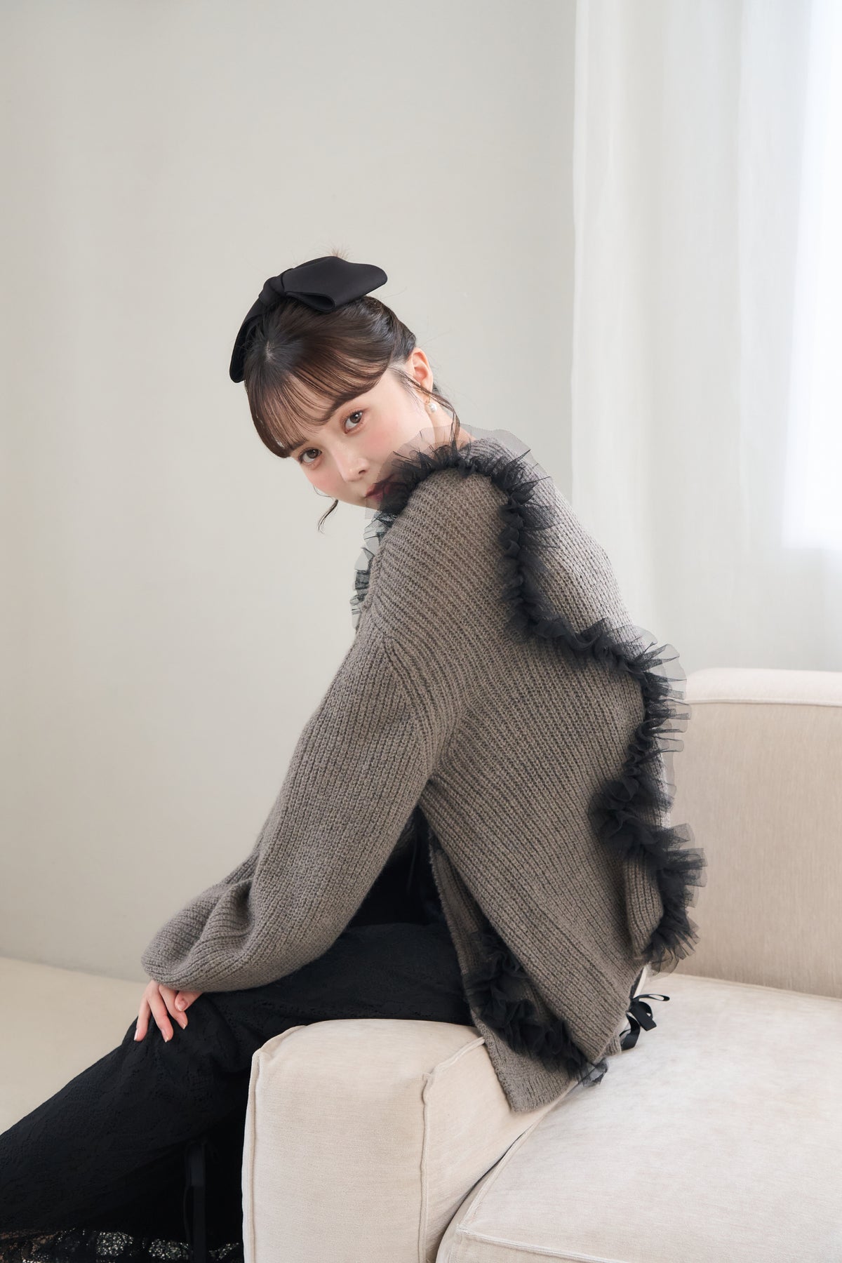 tulle big cardigan