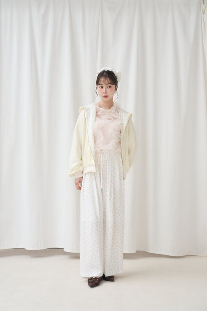 flower frill hoodie