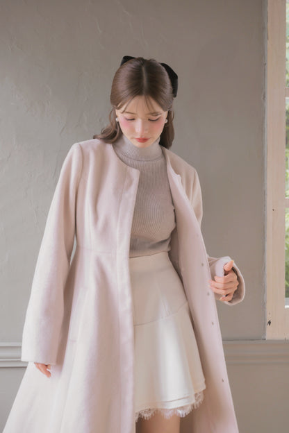 soft ribbon long coat