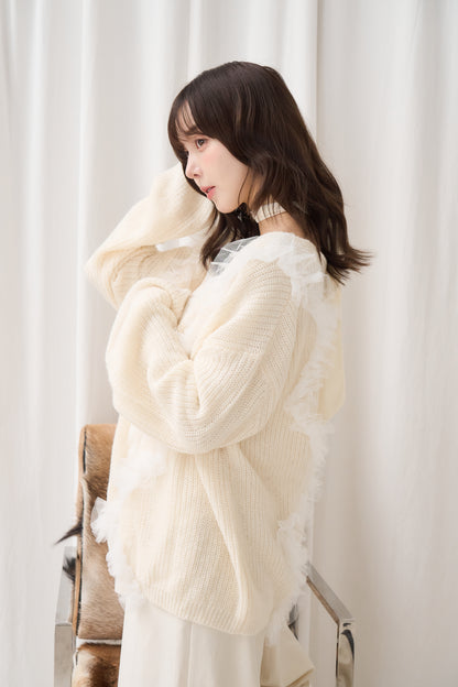 tulle big cardigan