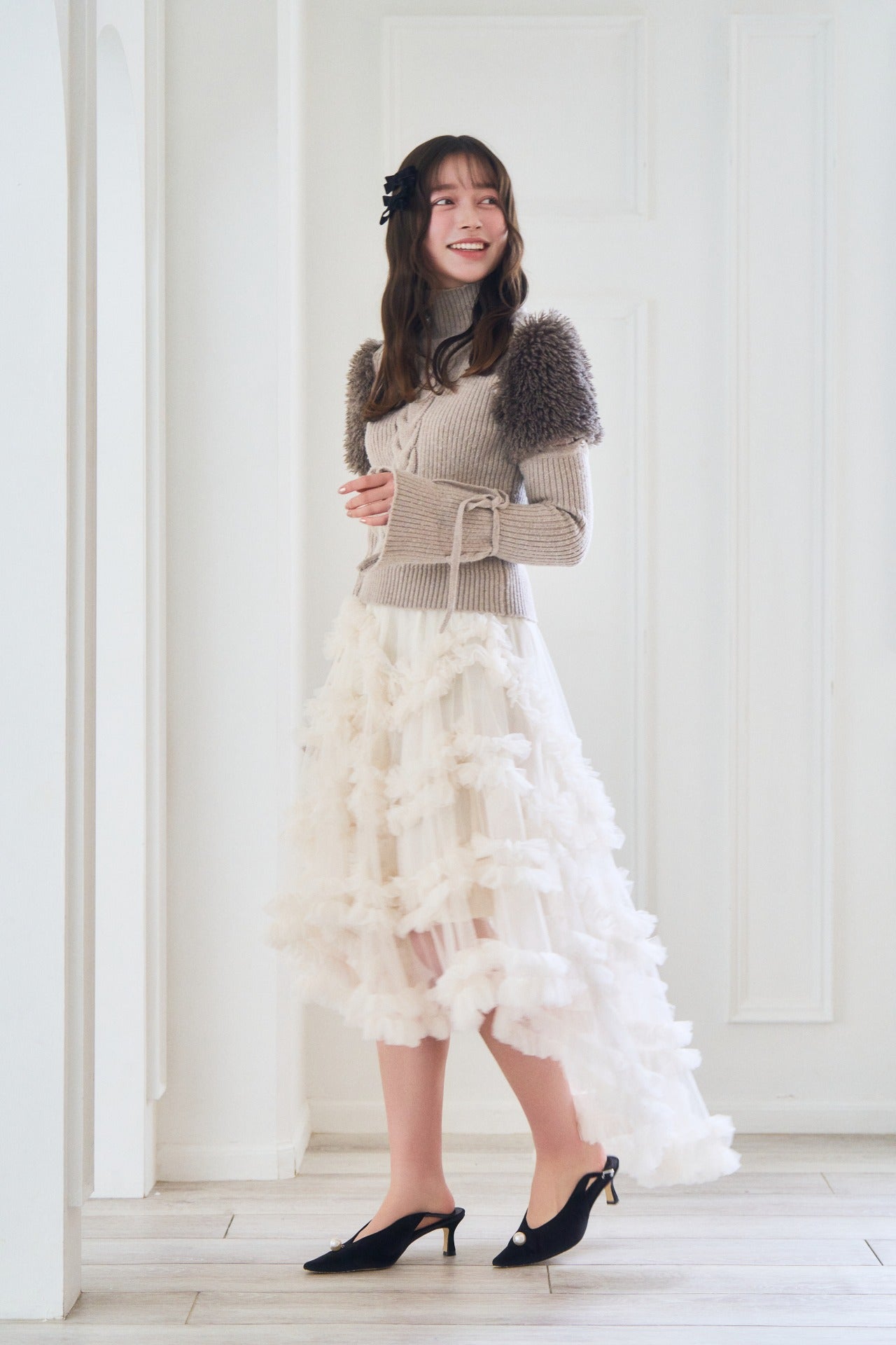 mermaid frill tulle skirt