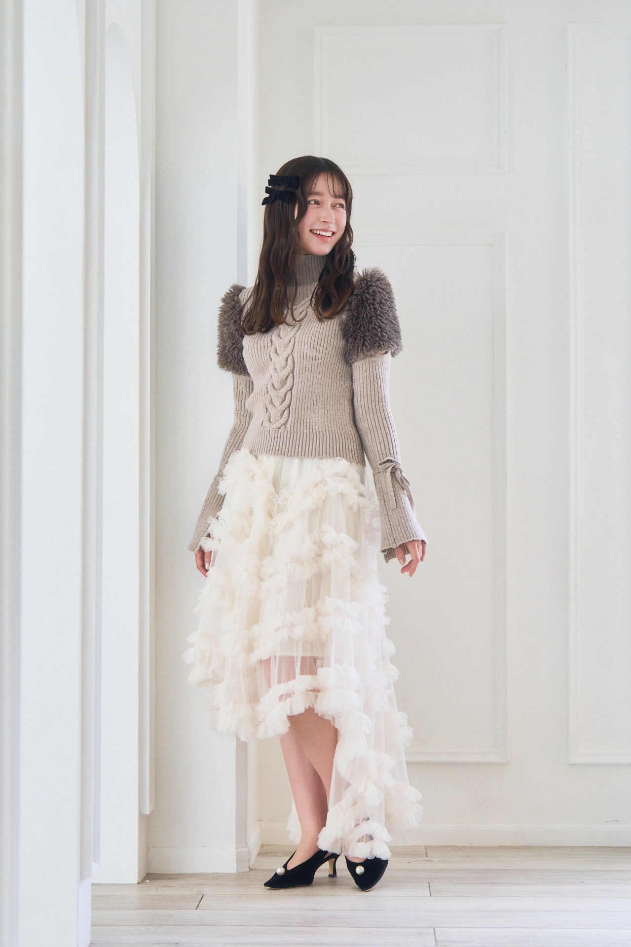 mermaid frill tulle skirt