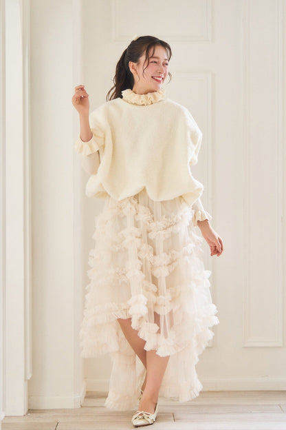 mermaid frill tulle skirt