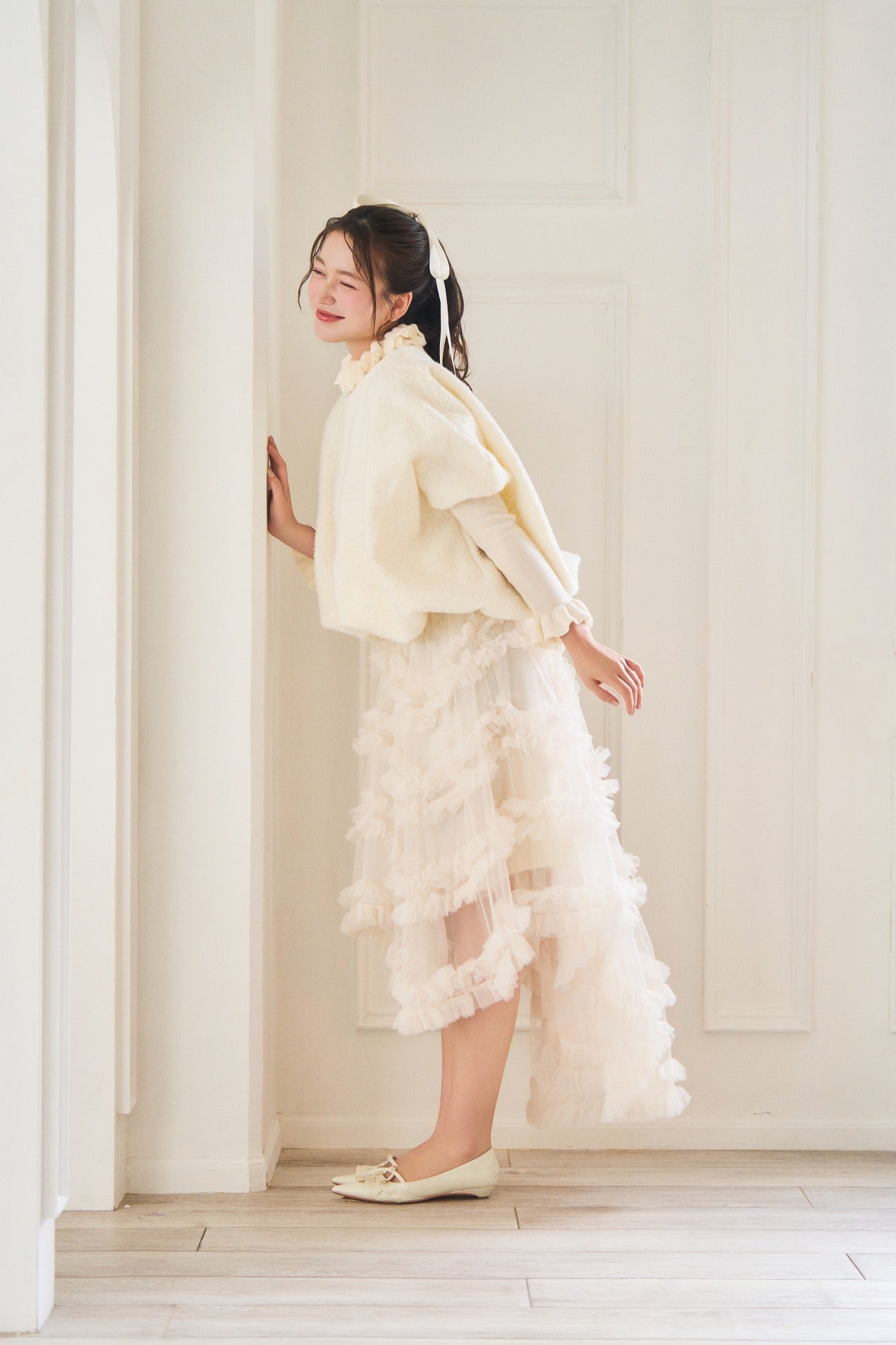 mermaid frill tulle skirt