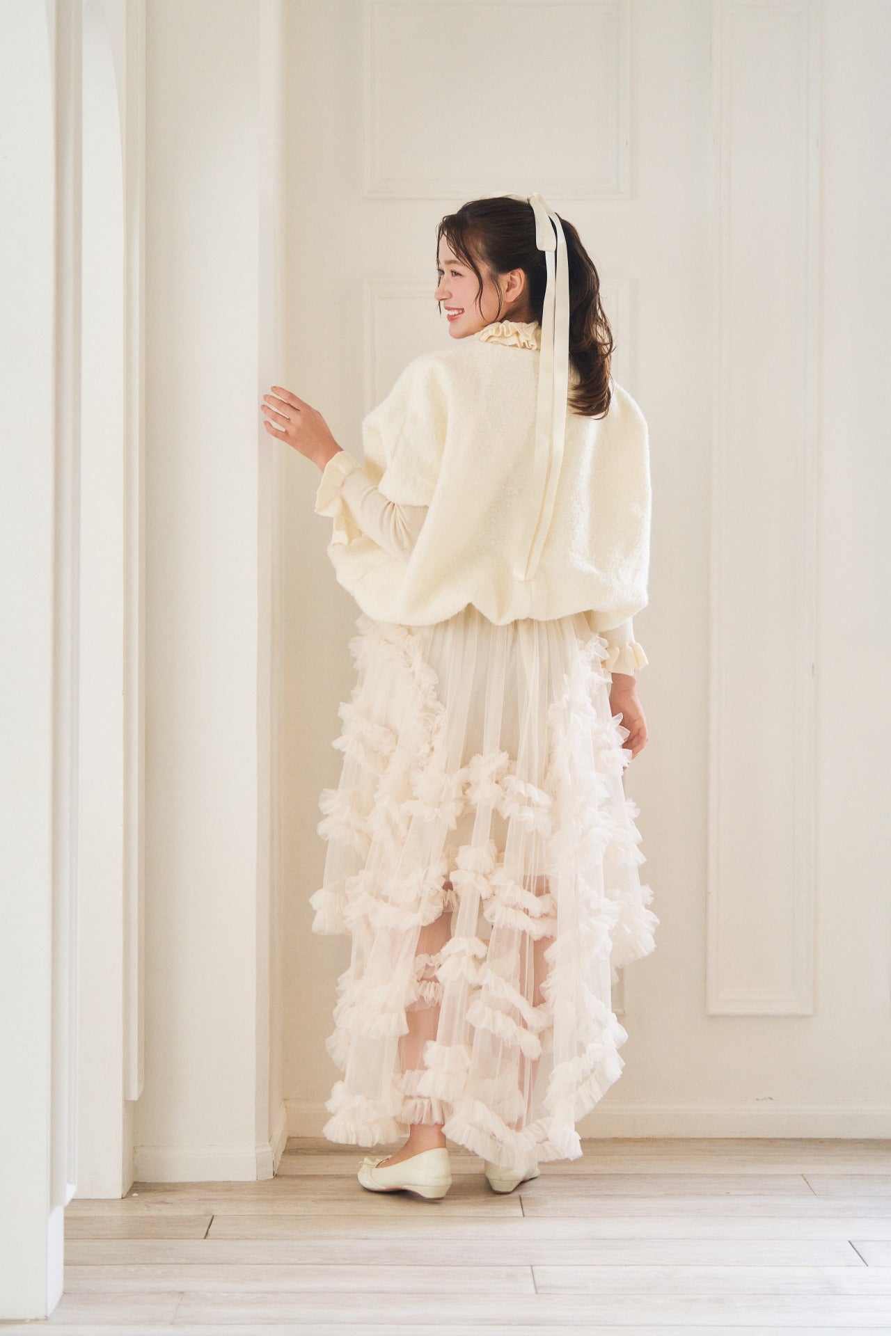 mermaid frill tulle skirt