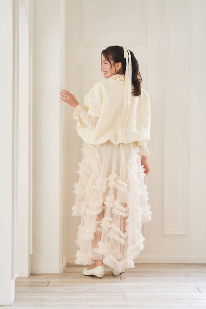 mermaid frill tulle skirt