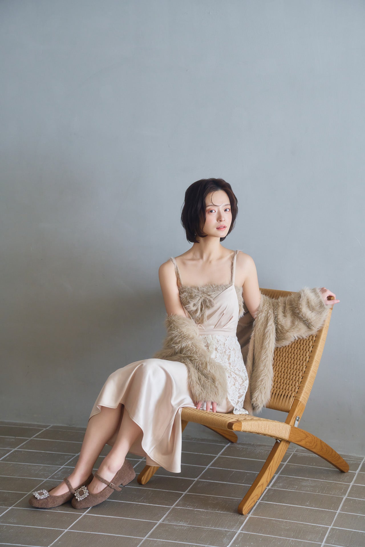 satin lace cami dress