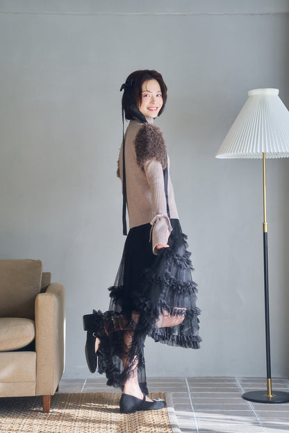 mermaid frill tulle skirt