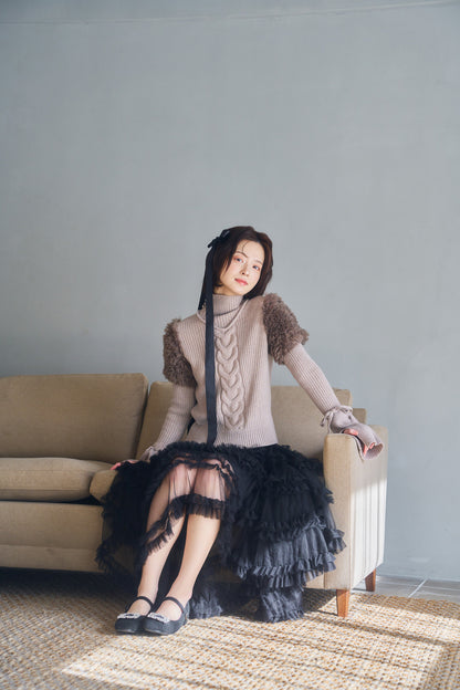 mermaid frill tulle skirt