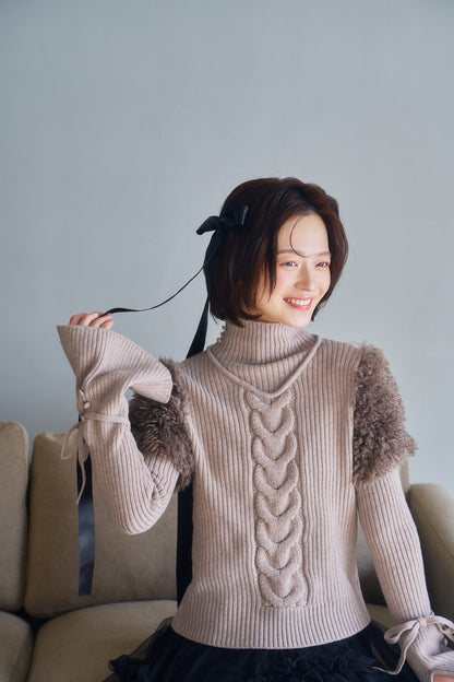 fur docking knit