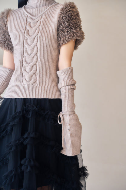 fur docking knit