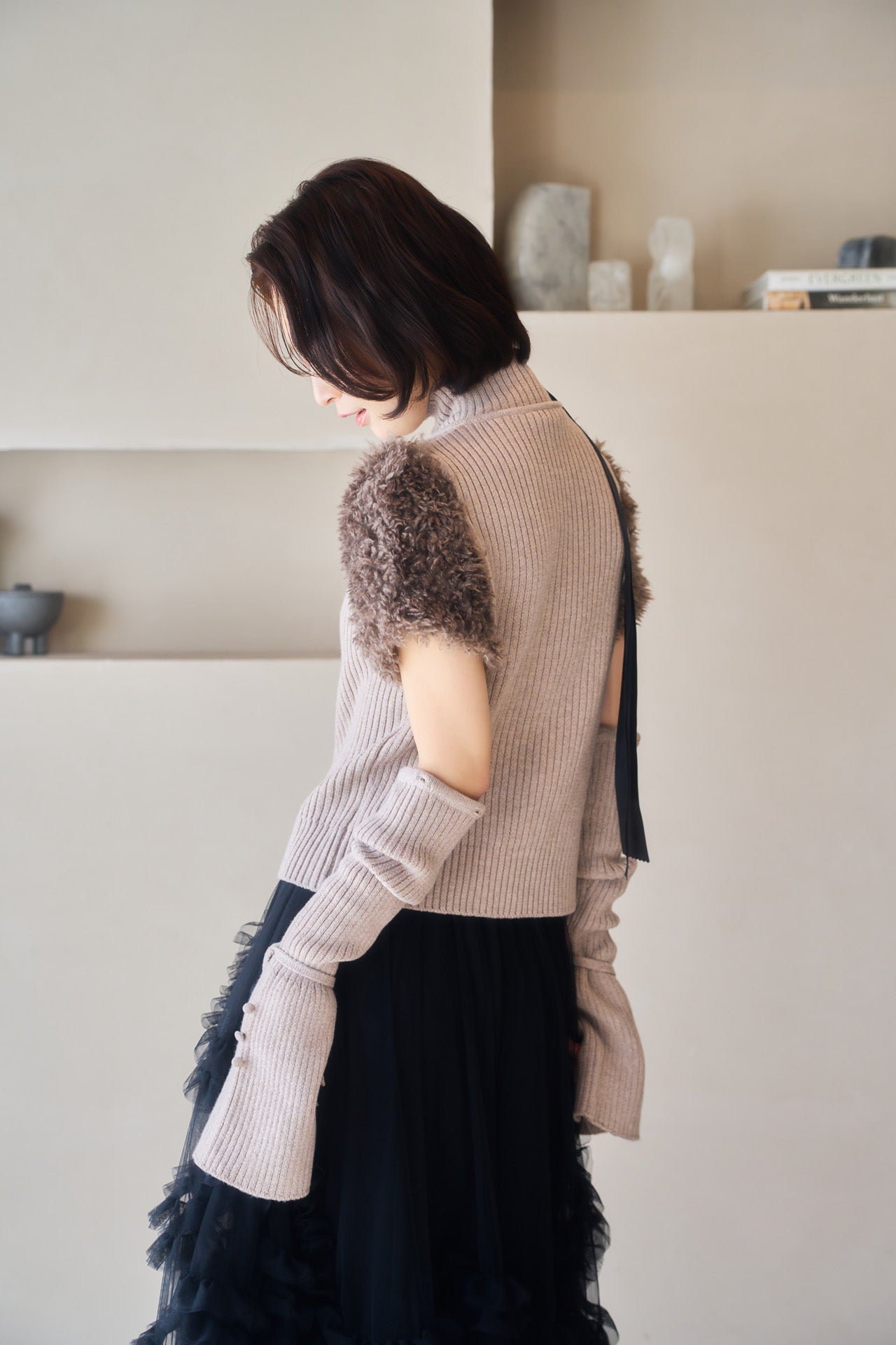 fur docking knit