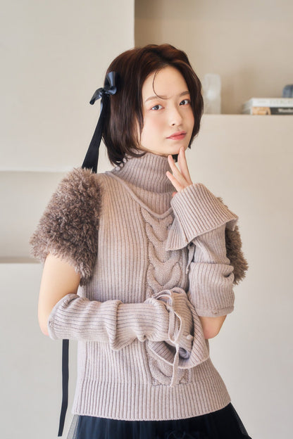 fur docking knit