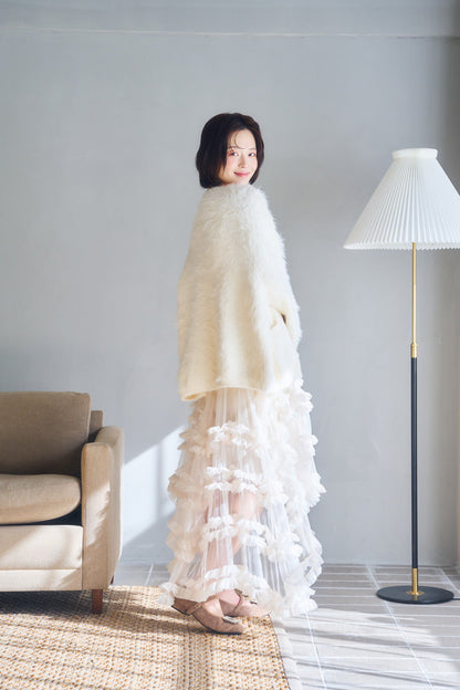 mermaid frill tulle skirt