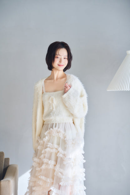mermaid frill tulle skirt