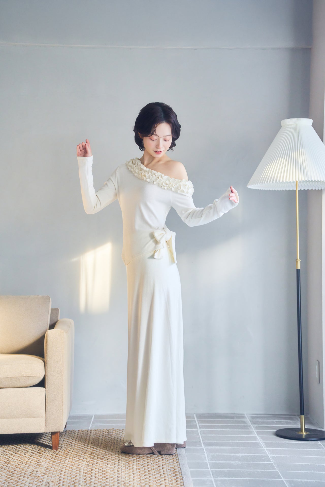 ワンピース POMIII PARTAGE whipped frill set-up whipped frill set-up – POMIII PARTAGE