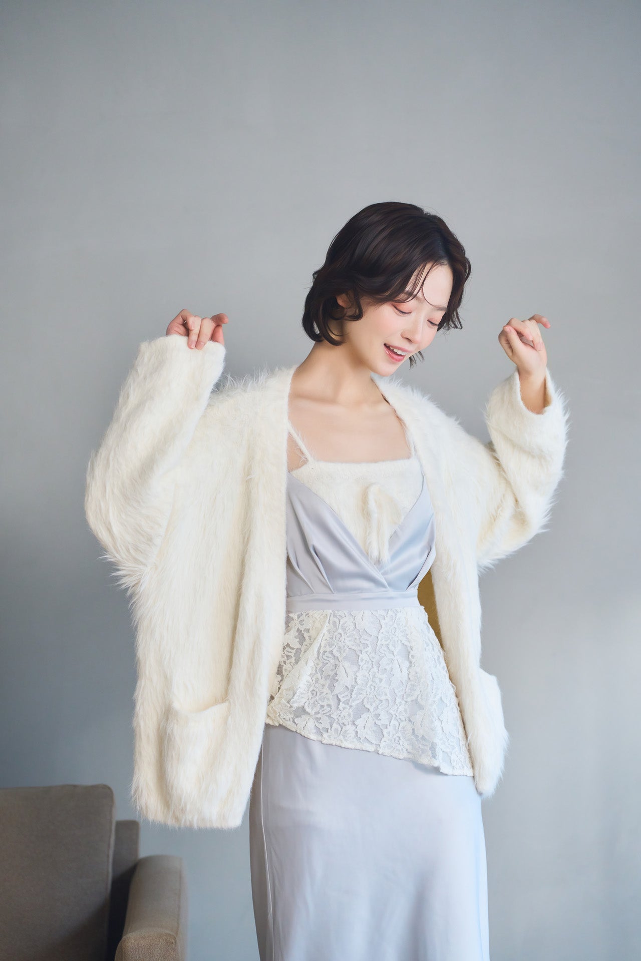 satin lace cami dress