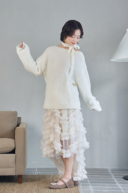 mermaid frill tulle skirt