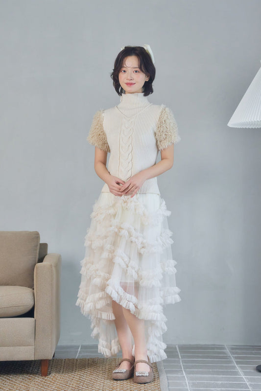 mermaid frill tulle skirt