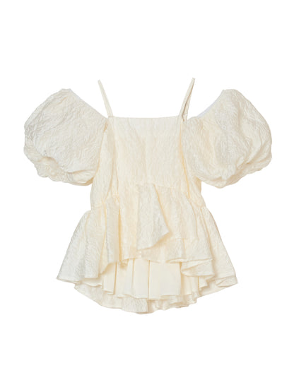puff peplum variation tops