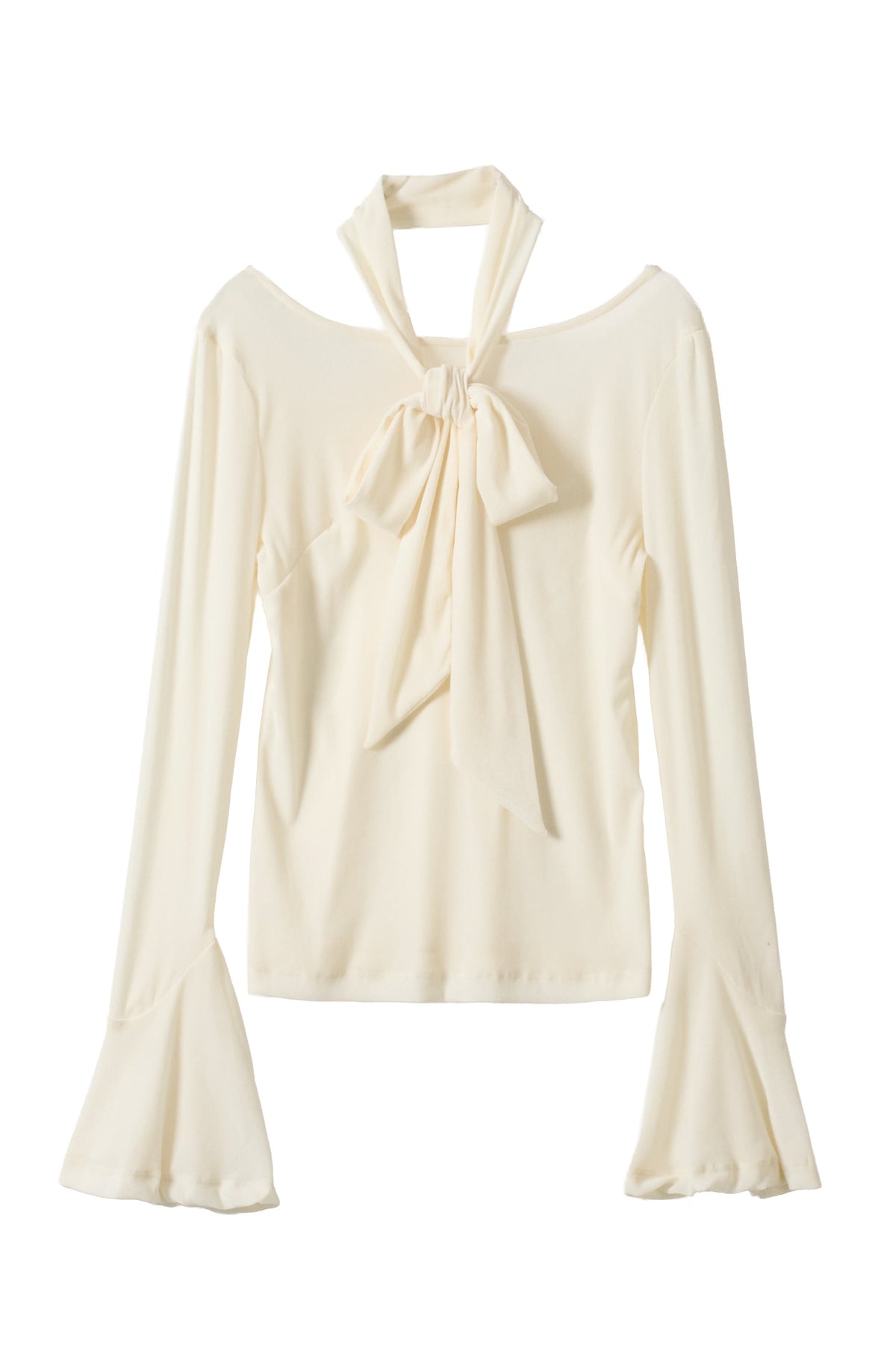 back-open sheer velour tops