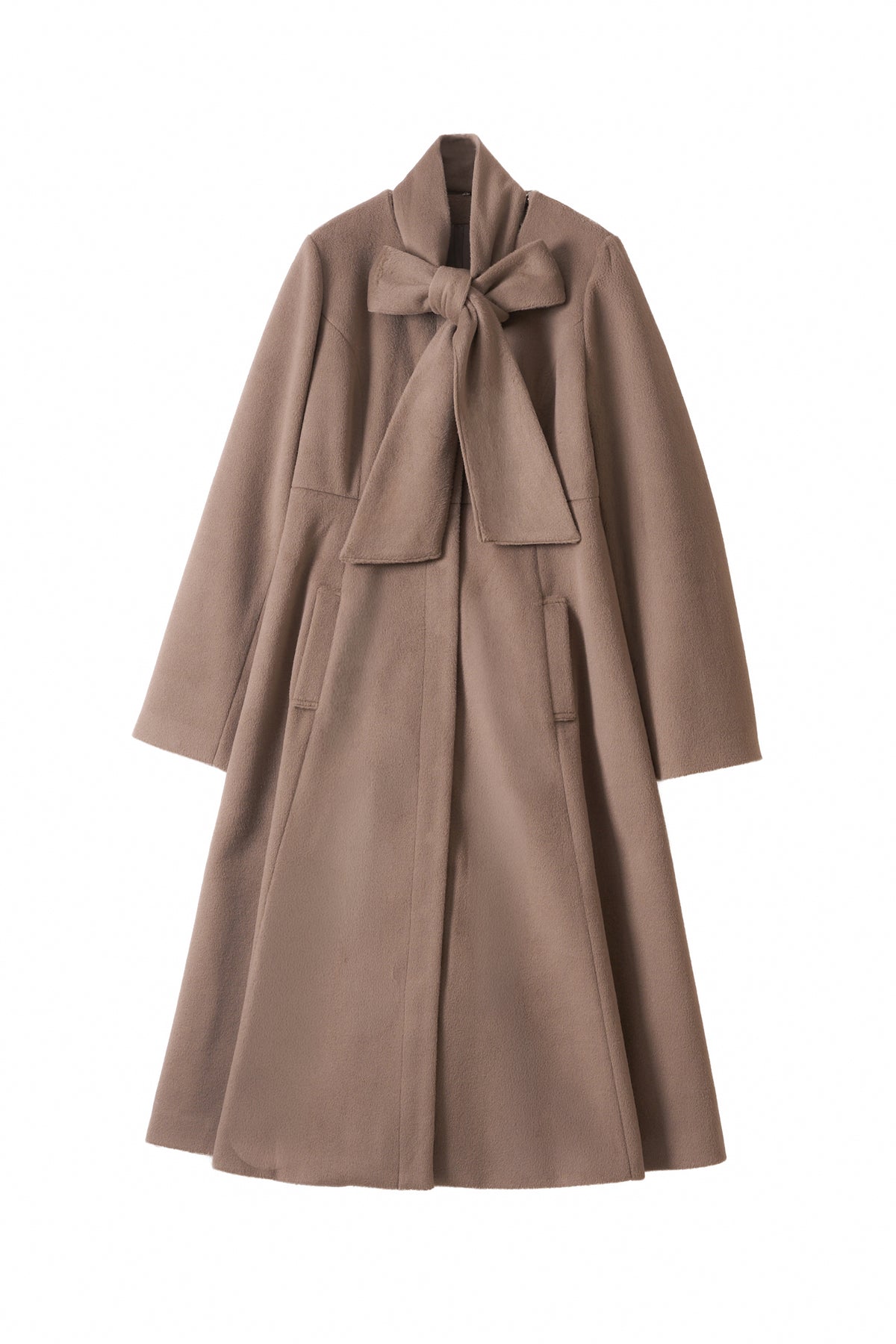 soft ribbon long coat