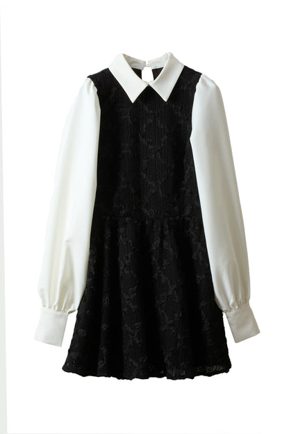 rose lace shirts dress
