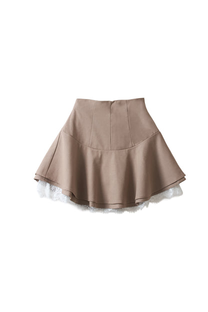 frill lace mini skirt
