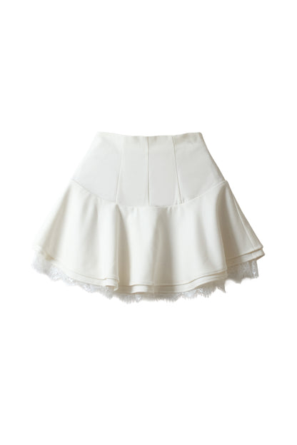 frill lace mini skirt
