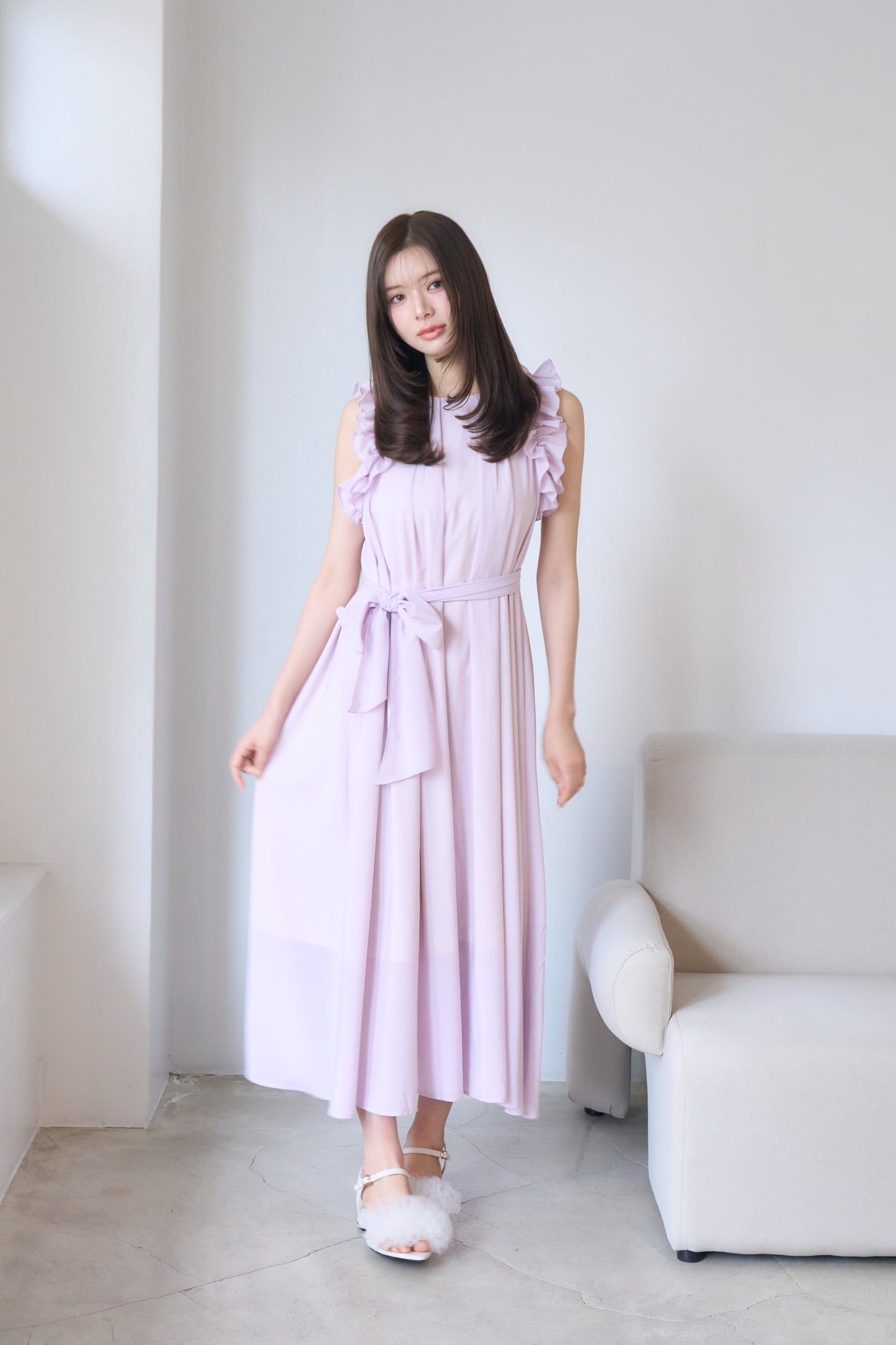 summer frill one-piece