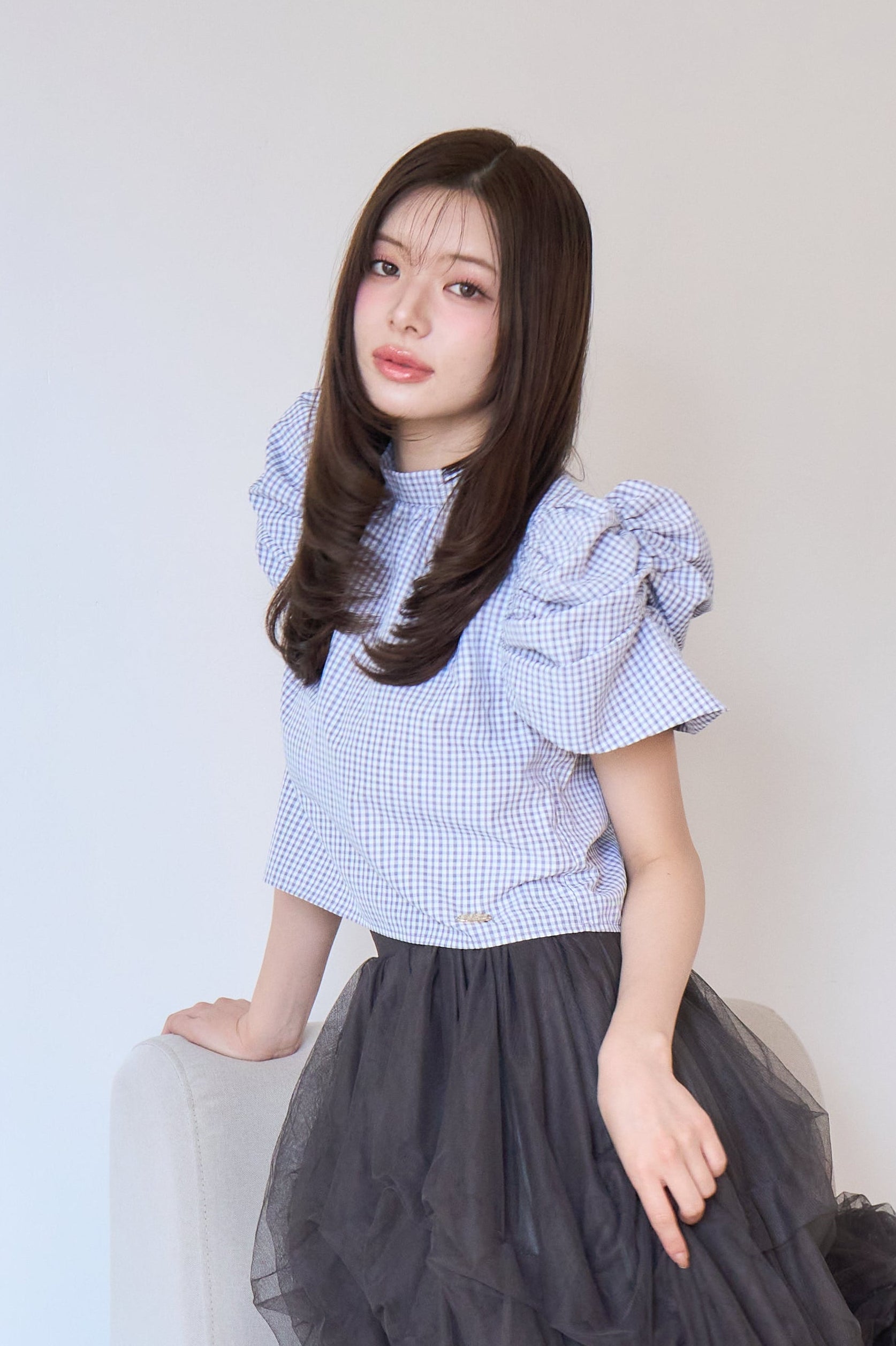 drape ribbon tulle skirt | POMIII PARTAGE