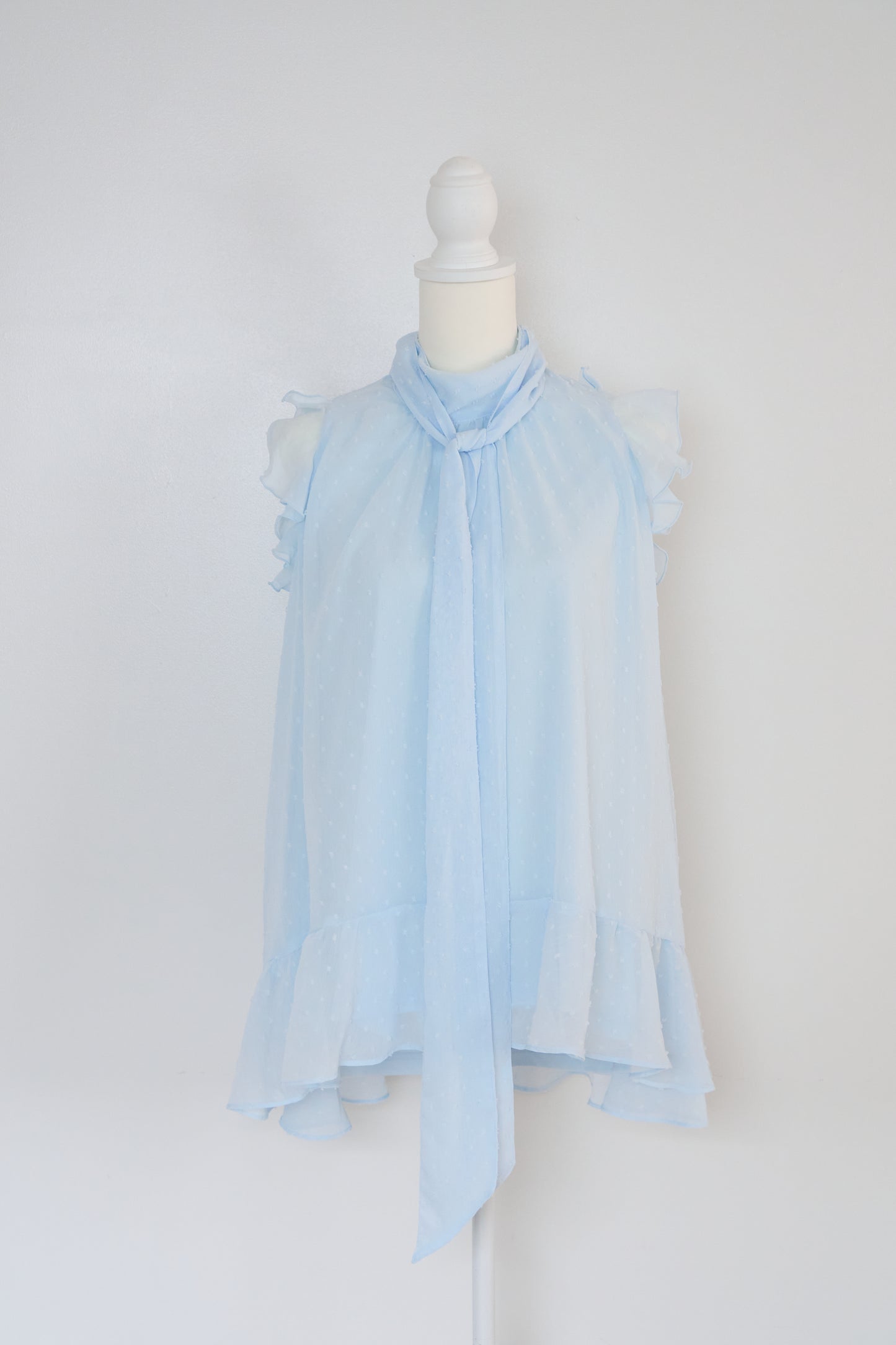 dot sheer blouse